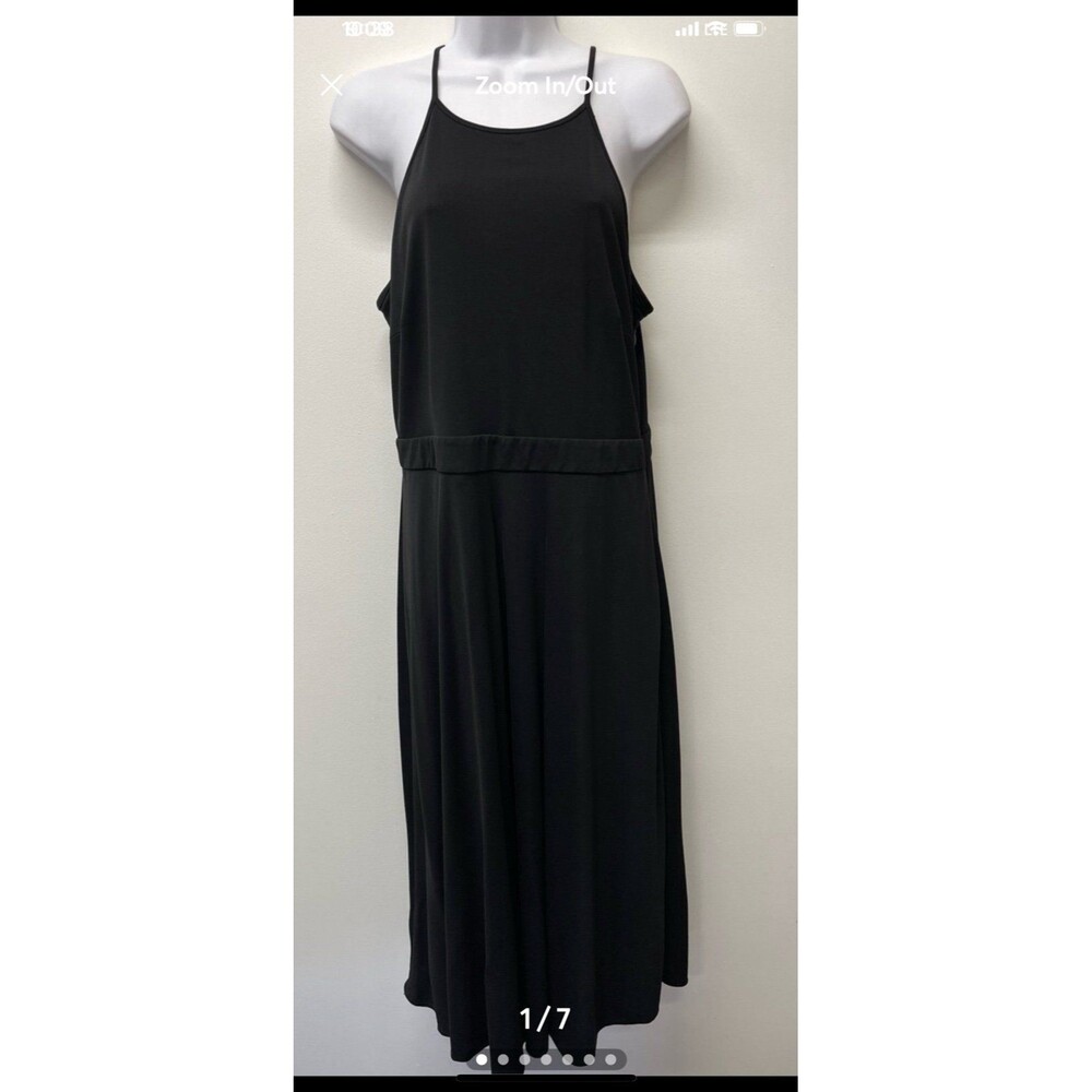NWOT Sz 12 Ann Taylor Black Maxi Length Spaghetti Strap Dress Great Quality